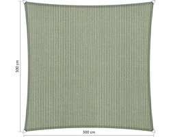 Shadow Comfort® Vierkantige schaduwdoek - UV Bestendig - Zonnedoek - 300 x 300 CM - Moonstone Green