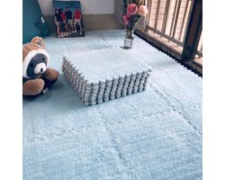 Shaggy Vloerkleden - Pluizige Matten - Slaapkamer Comfort - Geluidsisolerend Schuim - 10 Stuks 30x30cm - Stijl M