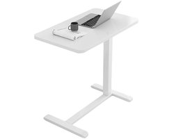 ShaSha Bedtafeltje - Laptoptafel bed - 4 Zenkwielen - Draagbare tafel - In hoogte verstelbaar - Nachtkastje, computerbureau, staand bureau - Thuiswerken of kantoor - Wit