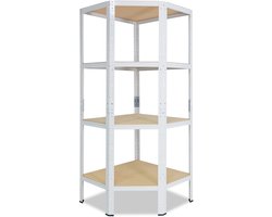 Shelfplaza HOME hoekstelling - 155x90x60 cm - wit - 4 planken