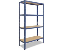 Shelfplaza HOME metalen stellingkast - 155x75x60 cm - blauw - 4 planken