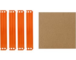 Shelfplaza PRO plankenset voor PRO zware stellingkasten - 40x40 cm - blauw-oranje