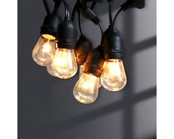 SHINE - LED Lichtsnoer buiten - Lichtslinger op Zonne-energie - Tuinverlichting - Waterdichte Solar Led Prikkabel - Feestverlichting - Lampjes slinger - Vintage Basic Sfeerverlichting - 12 Led Plug-In Lampen met Afstandsbediening - 8,5 Meter