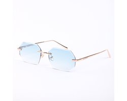 Shinedrip Amsterdam- Infinity Sky 9K Gold- Blauwe Zonnebril- Sunglasses- Unisex- Dames en Heren