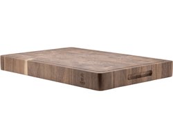 Shinrai Knives - Premium Snijplank van Walnotenhout - 40 x 30 x 4.5 cm - Luxe en Duurzame Keukenplank met Handvat - Ideaal voor Serveren en Snijden