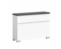 Shoelove schoenenkast wit NB grijs NB - 27x95x67cm