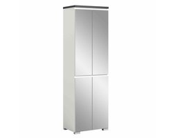 Shoelove spiegel schoenenkast wit NB grijs NB - 40x60x109cm
