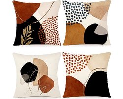 SHOP YOLO-kussenhoes 50x50- katoen linnen kussenhoes- bankkussen sierkussens boho- decoratie kussenhoezen woonkamer