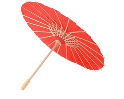 Shopcentral - 23-inch papieren parasol - Japans-Chinese stijl - Perfect voor bruiloften - Rood - DIY handschilderen - Kinderen - Feestartikelen