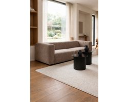 Shopmimosa.nl | Set van 2 Zwarte Geribbelde Luxe Bijzettafels | Scandinavische & Japandi Stijl | Minimalistische Salontafel Set voor Woonkamer & Slaapkamer