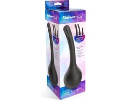 Showerplay - Anaal Douche - Lavement Peer met 3 Opzetstukken - 350ml - Zwart - Silicone Zonder Weekmakers