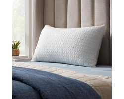 Shredded Memory Foam Hybrid Pillow - Detachable Adjustable Loft - Rayon Zippered Bamboo Washable Cover - Side Back and Stomach Sleeping Bed