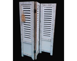 Shutter Wit - Hout - Home deco old dutch shutter - 70 cm - white - Woonaccessoire - Woonaccessoires - Decoratief - Ibiza style - Woondecoratie - Decoratie - Jaloezie - Ibizastyle - Look - Wood - Wooden shutter - Sfeer - Landelijk - Huiskamer Vintage