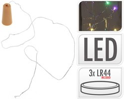 S.I.A. Flessenstop Lichtsnoer met 8 Multicolor LED Lampjes IP44
