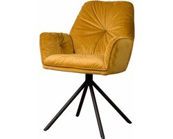 SIDD Palma armchair - fabric Bluvel 68 yellow