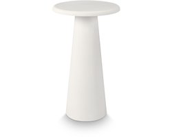 Side Table Metal Eggwhite 33x57cm