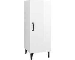 Sideboard 34.5x34x90 cm hoogglans wit