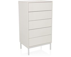 Sideboard / commode BJORDAL 55x40x100 cm 5 laden wit hjh LIVING