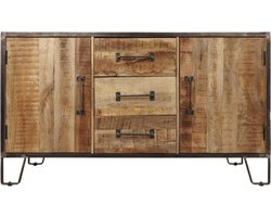 Sideboard Hayward - 150x45x85- naturel/donkergrijs - mangohout/ijzer