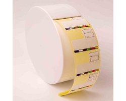 SideLabel 600 HACCP labels (Au bain marie/Buffet) + Plastic houder (verkoopprijs inclusief verzendkosten en BTW) - Info Foodlabels - afwasbaar - voedsel stickers - voedsel etiketten – codeerlabels – keuken stickers – houdbaarheidsetiketten