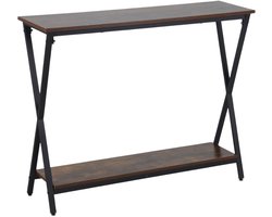 Sidetable - 80x100x30 cm - bruin-zwart