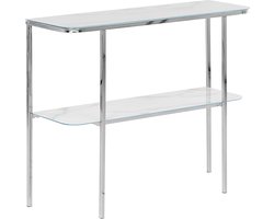 Sidetable CALVERT Veiligheidsglas Zilver