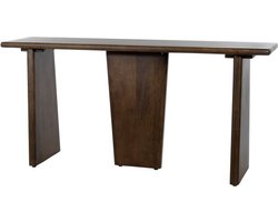 Sidetable Lagos Mangohout Walnoot 160x40x76 cm Wandtafel Haltafel - Houten sidetable - Bijzettafel - Smalle Tafel - Entree Tafel - Console Table - Japandi - Modern design