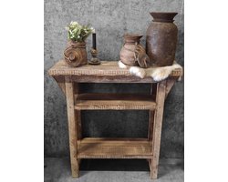 Sidetable Memphis steigerhout gebrand landelijke look