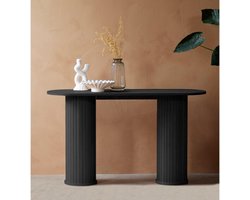 Sidetable Nola eiken 130 cm - Zwart