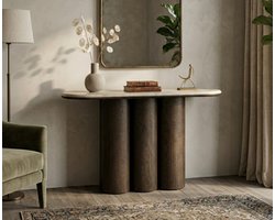 Sidetable Piazze marmer 120x38x75 cm - Beige