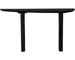 Sidetable Rhys 135 x 40 cm - Zwart Mangohout - Wandtafel - Haltafel - Japandi