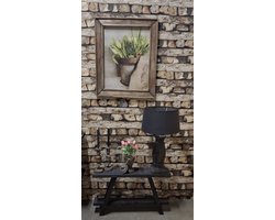 Sidetable Texas zwart,buiten,binnen,opberg,planten tafeltje