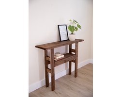 Sidetable | Wandtafel | Robuust | Hout | Bruin | 100x28x80 | Baan Woods