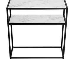 Sidetable - Zwart - metaal - Marmer - 79x29x80 - MY Own Table 001C