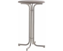 Sieger 237/G Party klaptafel met mecalit-Pro-plaat Ø 70 cm, stalen buisframe ijzergrijs, tafelblad leisteendecoratie, antraciet