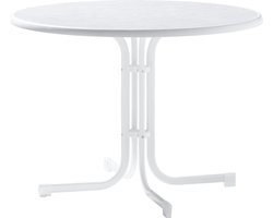 Sieger - Tuintafel - Opvouwbaar - Ø 100 cm - Wit