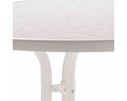 SIEGER tuintafel opvouwbaar ovaal 140x90 cm wit staal