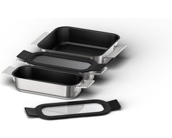 Siemens HZ9FF030 - Flex pannenset voor inductiekookplaat - 3 stuks - Anti-aanbak - Ovenbestendig - PFAS-vrij