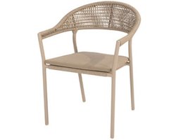 Sienna stapelbare dining stoel latte incl. kussen 4 Seasons Outdoor