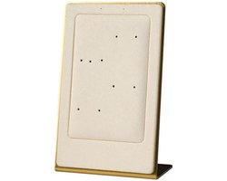 Sieraden Display Rek - Juwelenhouder Opslag - Sieraden Presenteren - Zachte Fluwelen Afwerking - 9x5x14.5cm - Wit