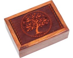 Sieraden Kistje - Opbergen Box Juwelen - Sieraden Doos - Levensboom Hout