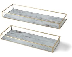 Sieraden Opberger Goud Marmer 2 stuks