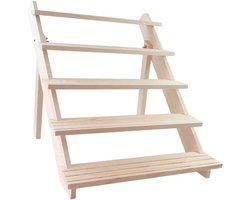 Sieraden Organizer | Natuurlijke Houten Multi-Layer Display Rack Plank Stand Houder Ladder Voor Armband Oorbellen Ringen - Opbergrek - Juwelen - Geschikt voor Meerdere Sieraden - Bruin - Houten Model - Accessoireopslag Bureau Decoratie Item