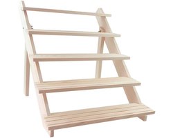 Sieraden Organizer | Natuurlijke Houten Multi-Layer Display Rack Plank Stand Houder Ladder Voor Armband Oorbellen Ringen - Opbergrek - Juwelen - Geschikt voor Meerdere Sieraden - Bruin - Houten Model - Accessoireopslag Bureau Decoratie Item