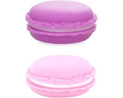 Sieraden / Pillen / Juwelen opbergdoos schattig Macaron opberg doosje kist sieraad opberg sieradendoos pillendoosje – 2 stuks Roze + Paars