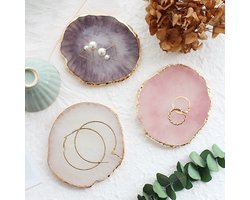 Sieraden Schaal - Decoratieve Schaal - Sieraden Houder - Paarse Steen