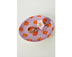 Sieraden Schaaltje | Flower Bomb | Lila Rood | Paars | Swirly Vierkant | Geel Roze 11x11cm | Amberblok | Amuse | Woonaccessoires | Woonaccessoire | Decoratie | Decoratief | Deco | Vrienden | Moederdag | Vakantie | Sushi | Bonbons | Accessoires