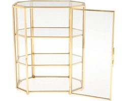 Sieradendoos 3-laags glazen make-up organizer opslag multifunctionele vitrine voor kaptafel decoratie - 215 x 165 x 10 cm - opbergdoos - juwelenkistje make up tafel
