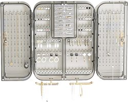 Sieradendoos - Opberger Organizer - Accessoires Sorteren - Wandmontage - 7.2x21.4x7.2 cm - Grijs