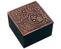 Sieradendoosje lotus - Koperkleur